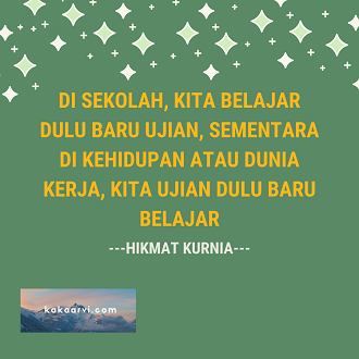 Ujian Di Sekolah Dan Ujian Kehidupan