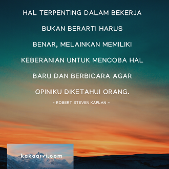 Tidak Harus Benar Hanya Perlu Mencoba